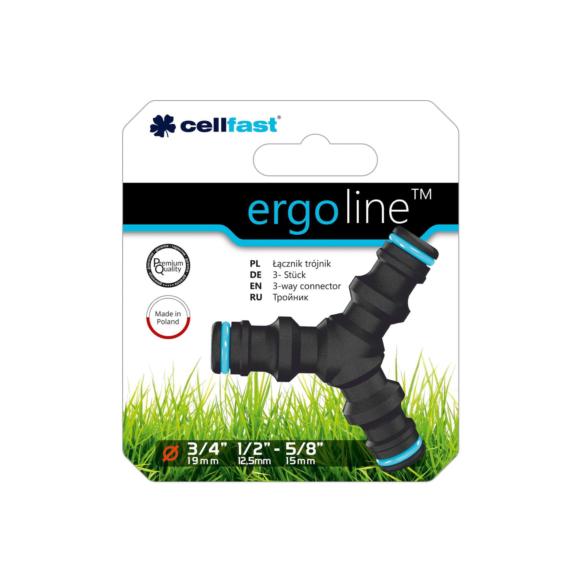 Cellfast Łącznik Ergo trójnik 1/2" 3/4" (53-205)