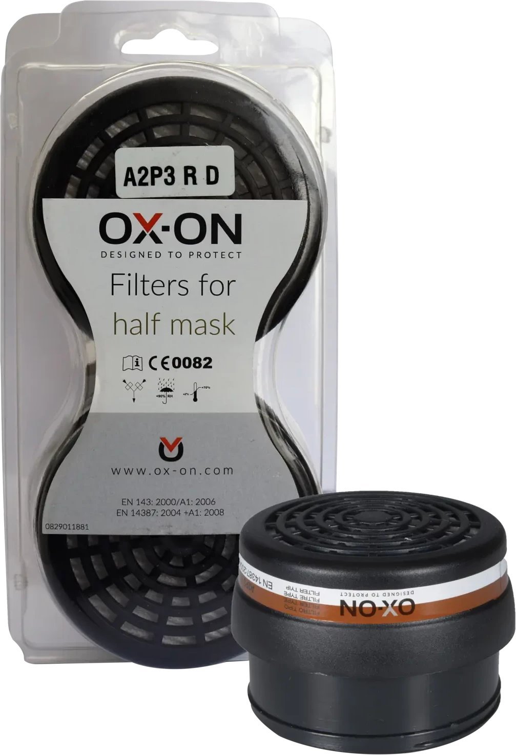 3M OX-ON zestaw filtrów A2P3D filtry A2P3 do stosowania przeciwko organicznym oparom 2 stk