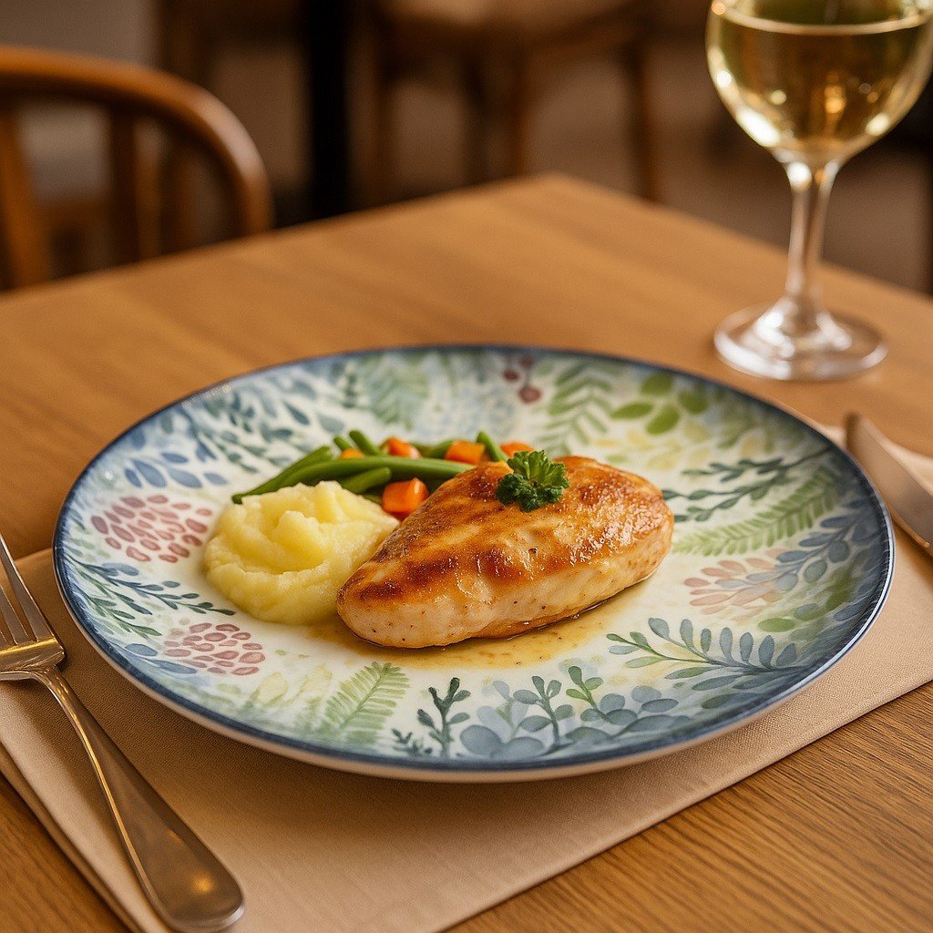 Talerz obiadowy 26,5 cm Daisy Watercolor 9144