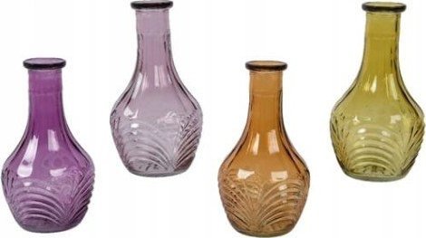 Kaemingk Wazon szklany dekoracyjny na kwiaty 18x9,5 cm