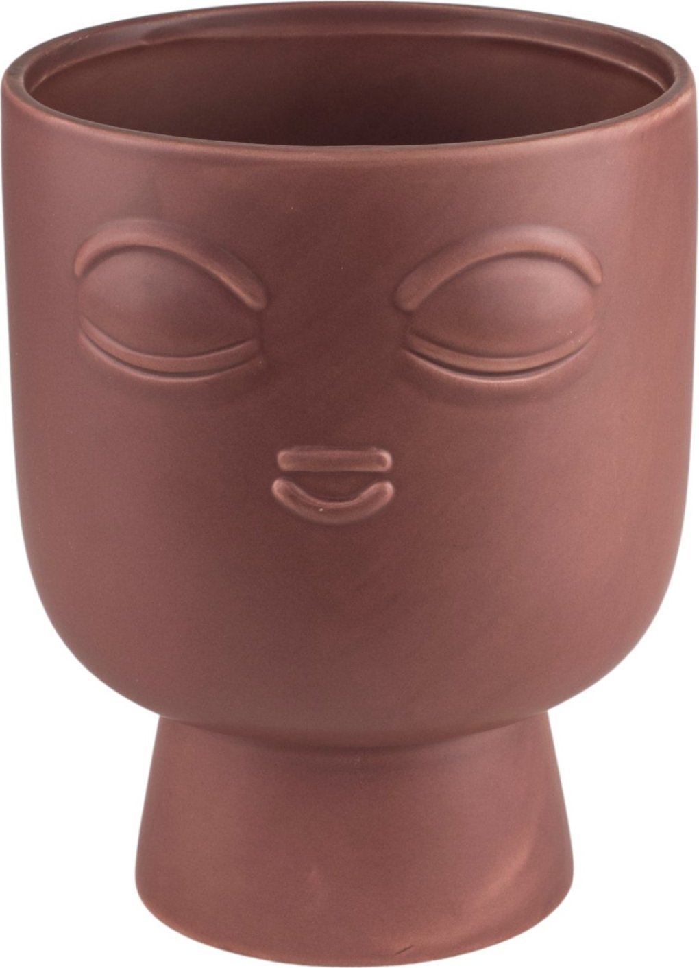 Direct Home and Garden Osłonka TWARZ bordo 13 cm