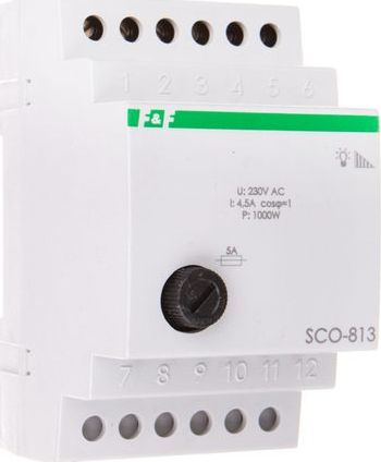 F&F Ściemniacz przycisk szary 1000W 4,5A 230V AC SCO-813