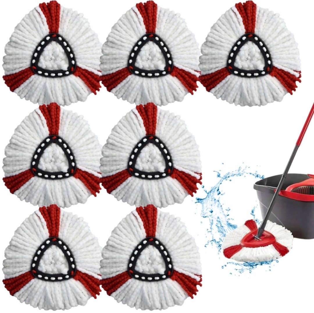 7 X WKŁAD DO MOPA VILEDA EASY WRING CLEAN TURBO OBROTOWEGO ULTRA CHŁONNE