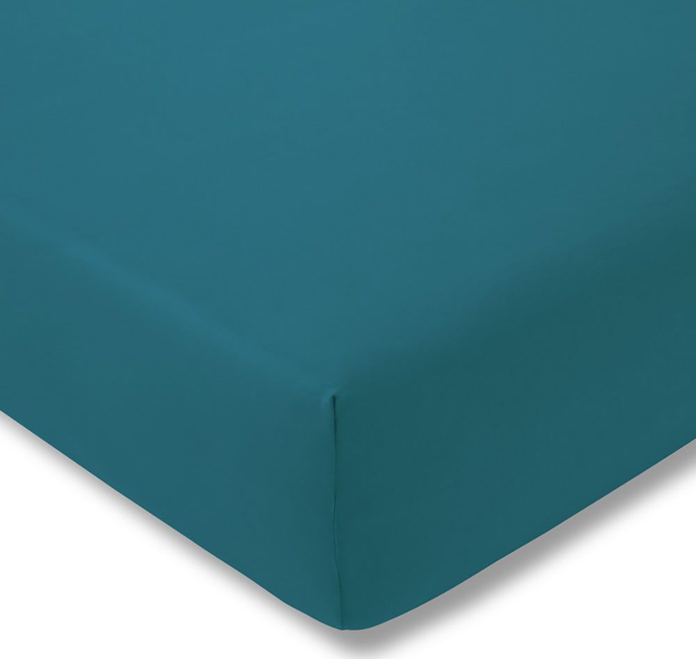 Estella Prześcieradło z gumką zwirnjersey 150x200 cm CYAN jersey