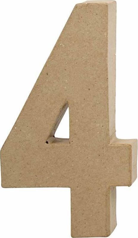 Creativ Company Cyfra 4 z papier-mache H: 20,5 cm