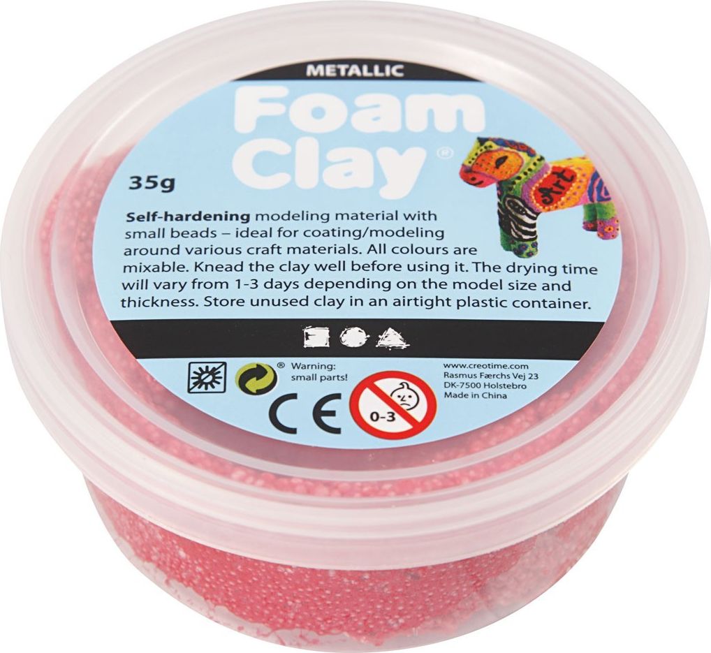 Creativ Company Masa Foam Clay Metaliczna Czerwona 35 g