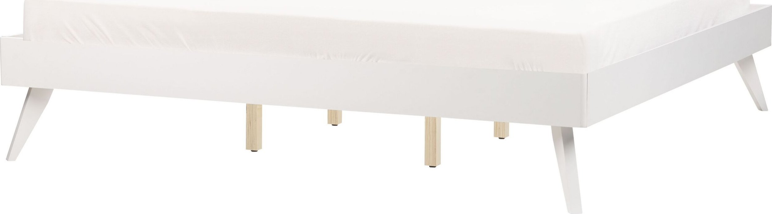 Beliani Łóżko 180 x 200 cm białe BERRIC