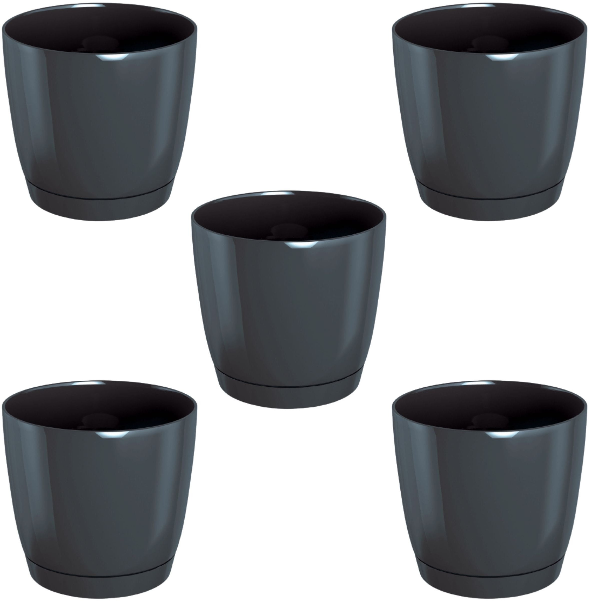 5x Doniczka okrągła DUOP210 Donica z podstawką