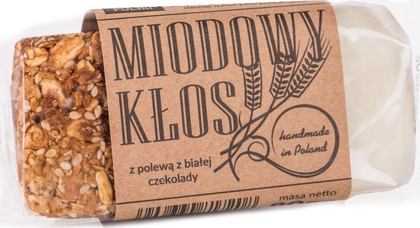 Łysoń Baton miodowy kłos biała czekolada
