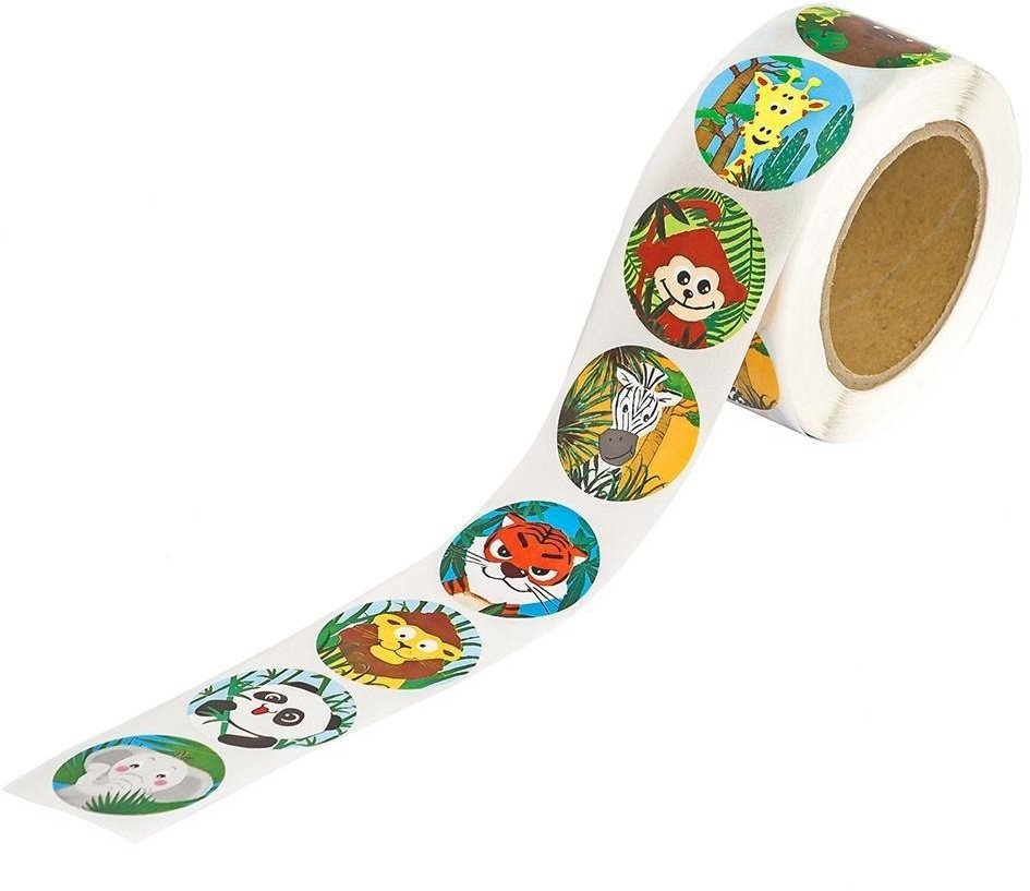 Naklejki motywacyjne 2,5cm - dżungla 500szt