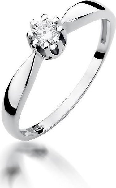 Best Diamonds złoty pierścionek z brylantem 0.15ct 21