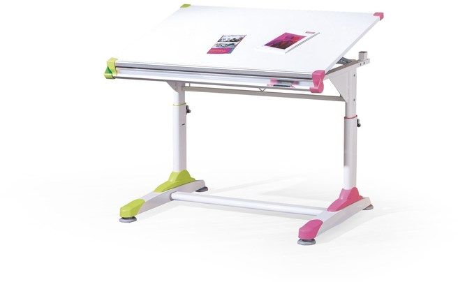 Halmar COLLORIDO biurko biało-zielono-różowy