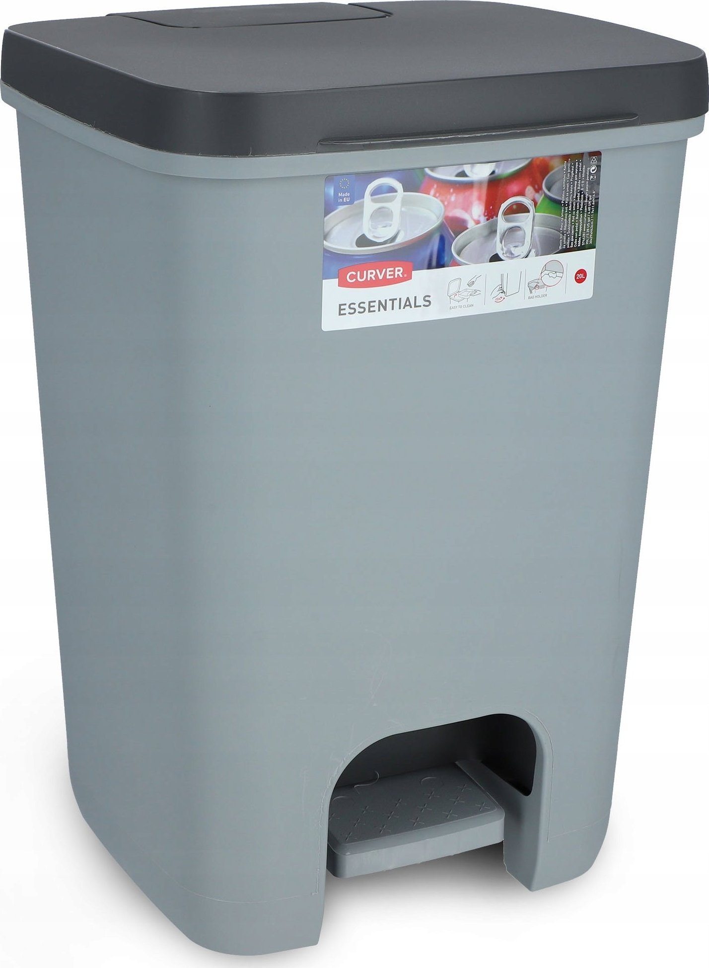 Kosz na śmieci Kadax Keter Kosz Pojemnik Na Śmieci 20 L Grafitowy