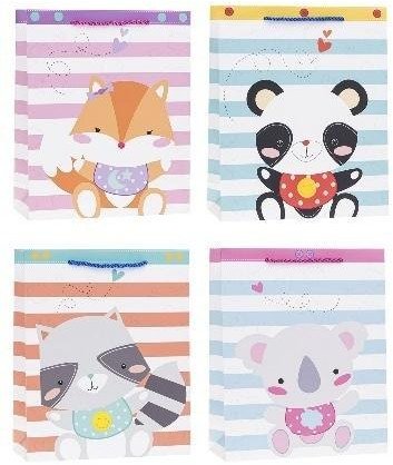 Torebka ozdobna 18x23x8cm hot-stamp mix ROZETTE