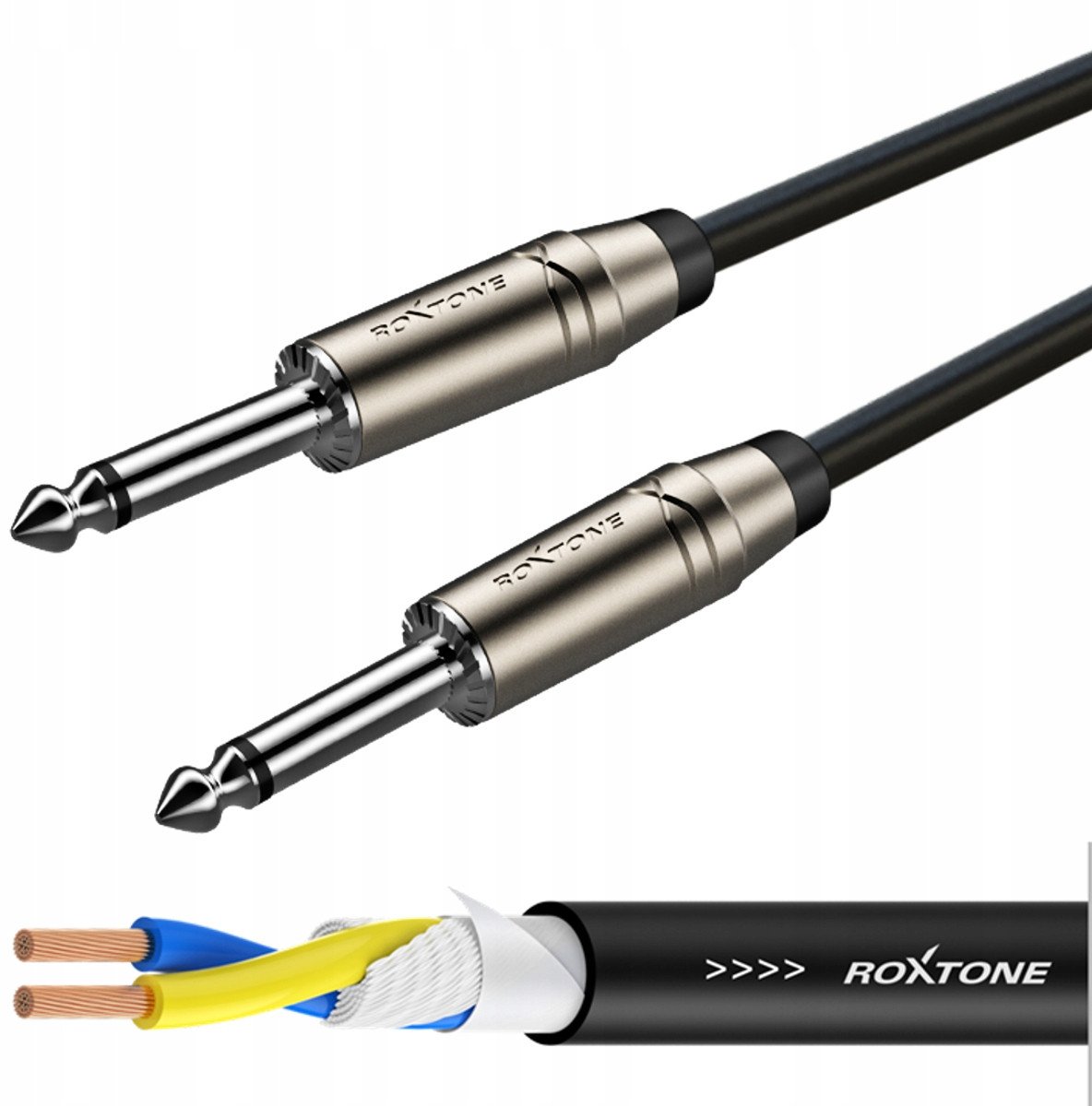 Kabel głośnikowy Jack 6.3mm 10m SMART Roxtone SSJJ210L10