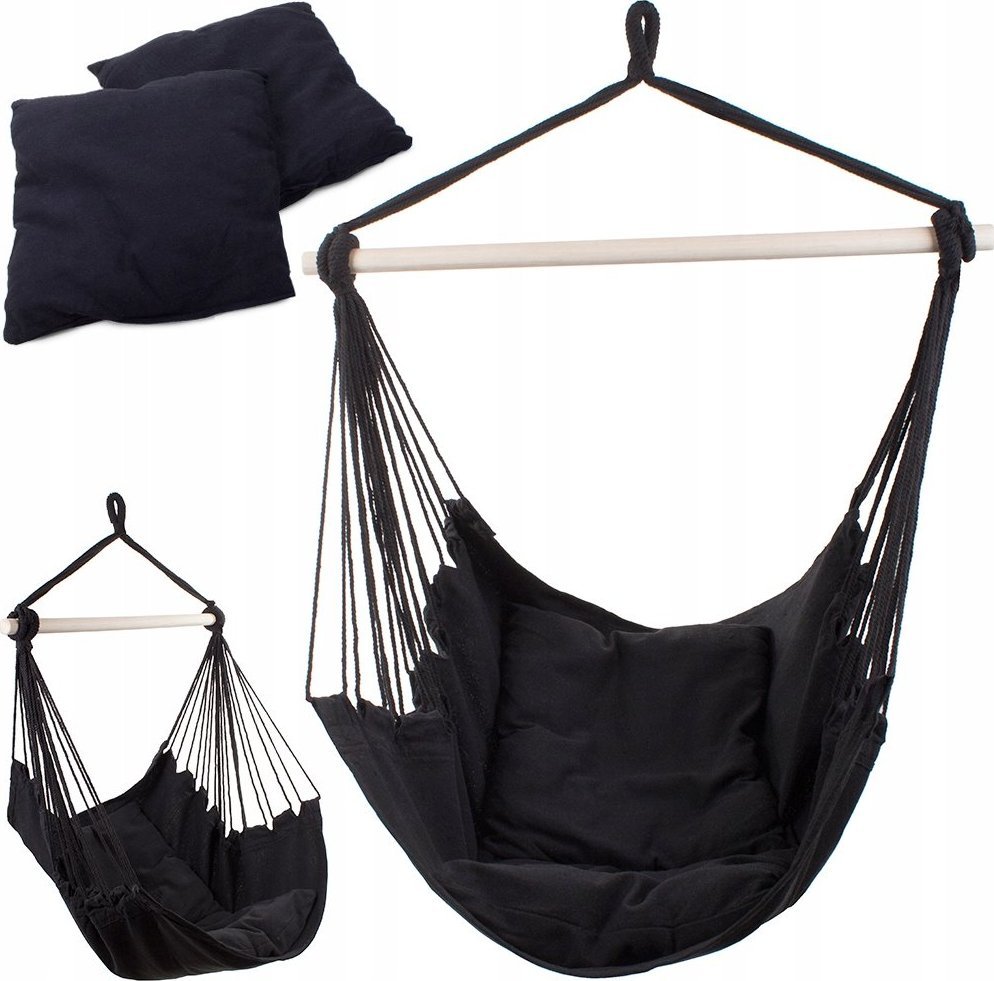 Verk Hamak brazylijski fotel wiszący krzesło 2 poduszki uniwersalny