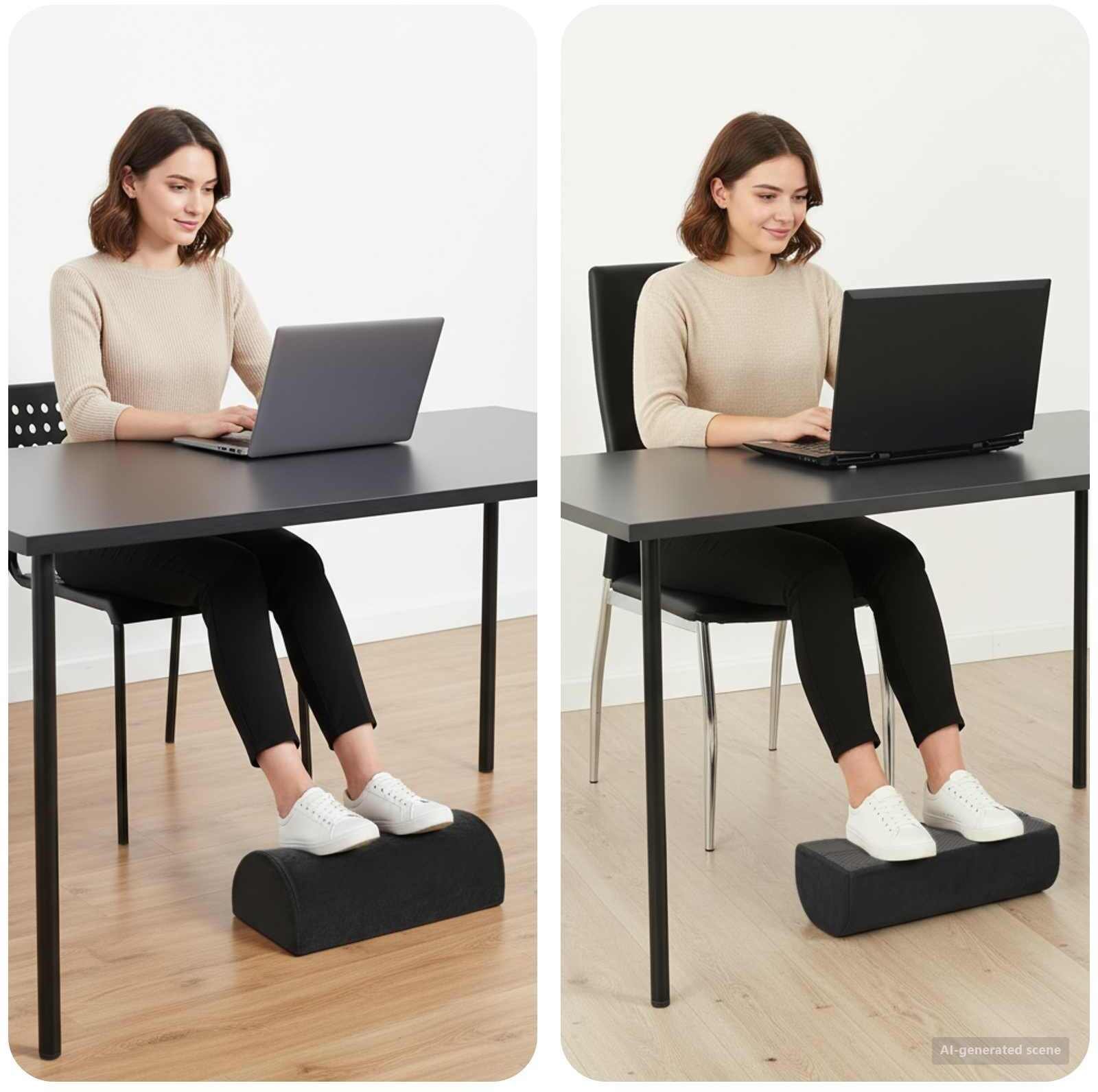 vidaXL Poduszka na podnóżek Gładki Czarny