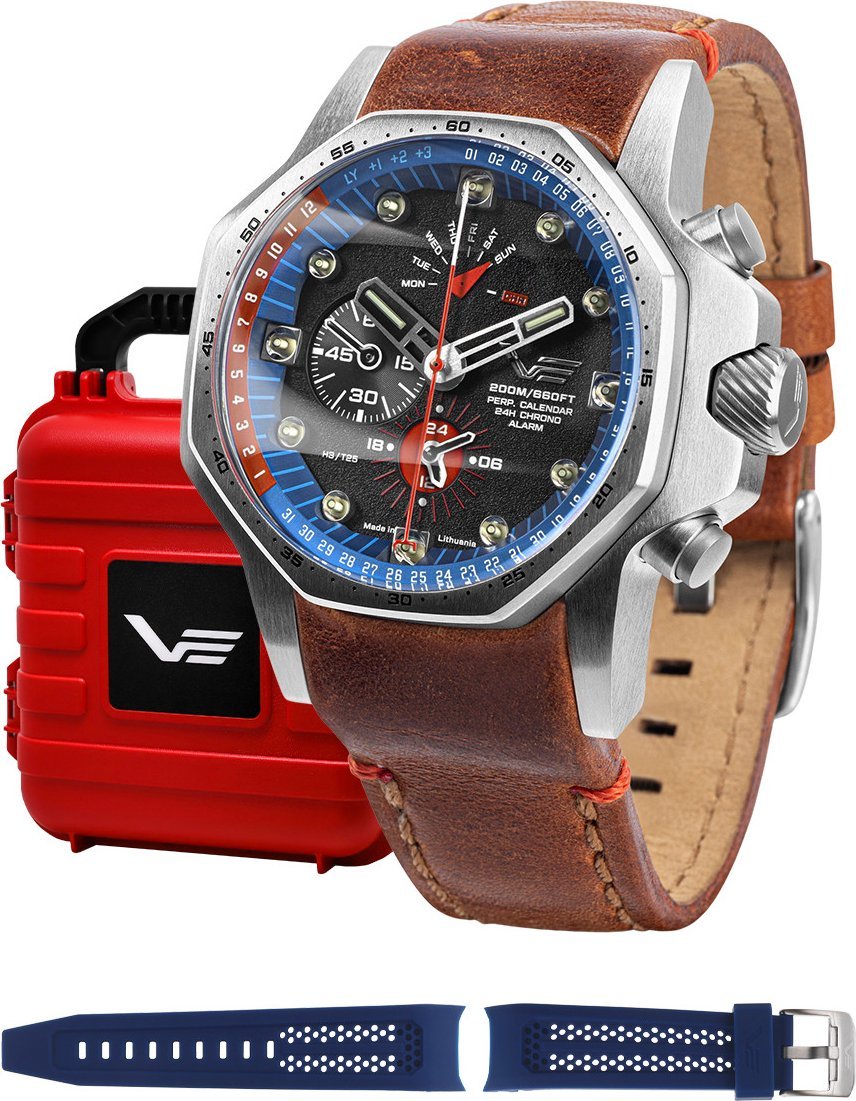 Zegarek Vostok Europe Zegarek męski Vostok Europe YM86-640A696 brązowy