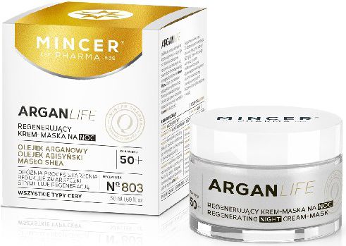 Mincer Pharma ArganLife 50+ Krem-maska na noc regenerujący 50ml