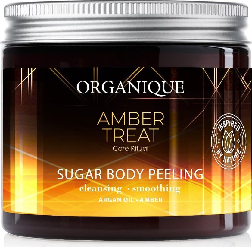 Organique Amber Treat Żelowy peeling cukrowy do ciała z szlachetnym bursztynem 200ml