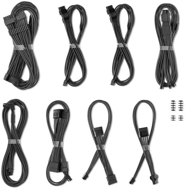 CableMod C-Series Pro ModMesh Kabelset, 2x 12V-2x6-Kabel, StealthSense, fr Corsair Type 5 RMx Shift PSUs - carbon, 65cm