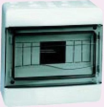 Polam Nakło Rozdzielnica natynkowa 2x16+8x10mm2, 9 modułów, zaciski PE+N z drzwiczkami IP55