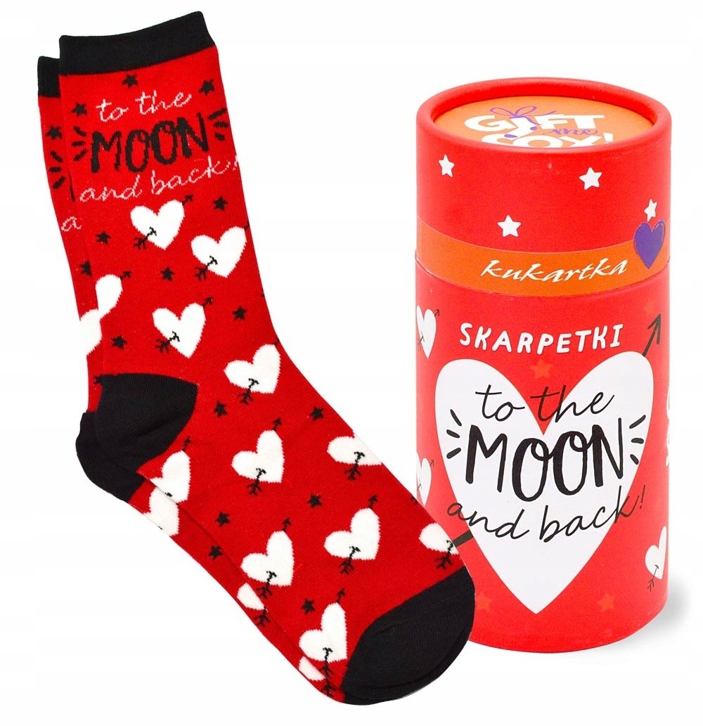 Skarpetki Walentynki To the moon and back