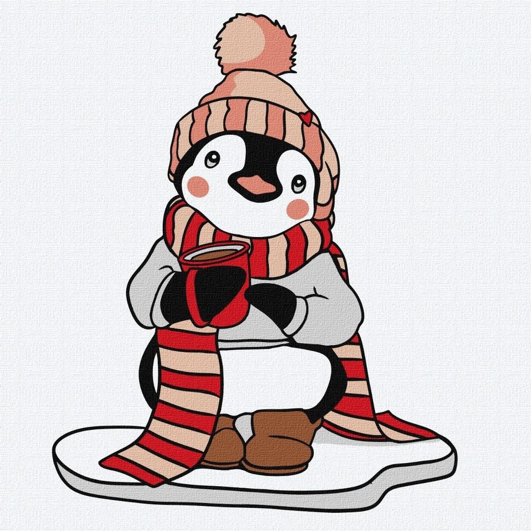 Malowanie po numerach - Ulubiona zima Kids 25x25cm