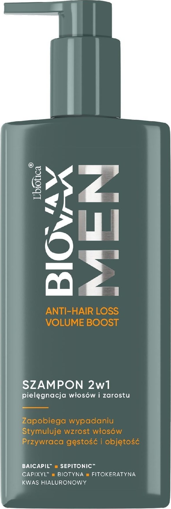 LBIOTICA / BIOVAX L`BIOTICA Biovax Men Szampon 2w1 do pielęgnacji włosów i zarostu - Volume Boost 200 ml