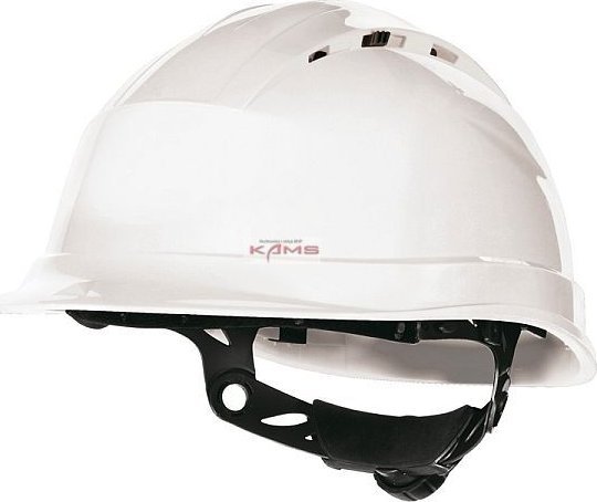 Delta Plus QUARTZ UP IV - HEŁM BUDOWLANY, WENTYLOWANY, SYSTEM ROTOR(R) czteropunktowy + pasek 4 punktowy - czerwony.