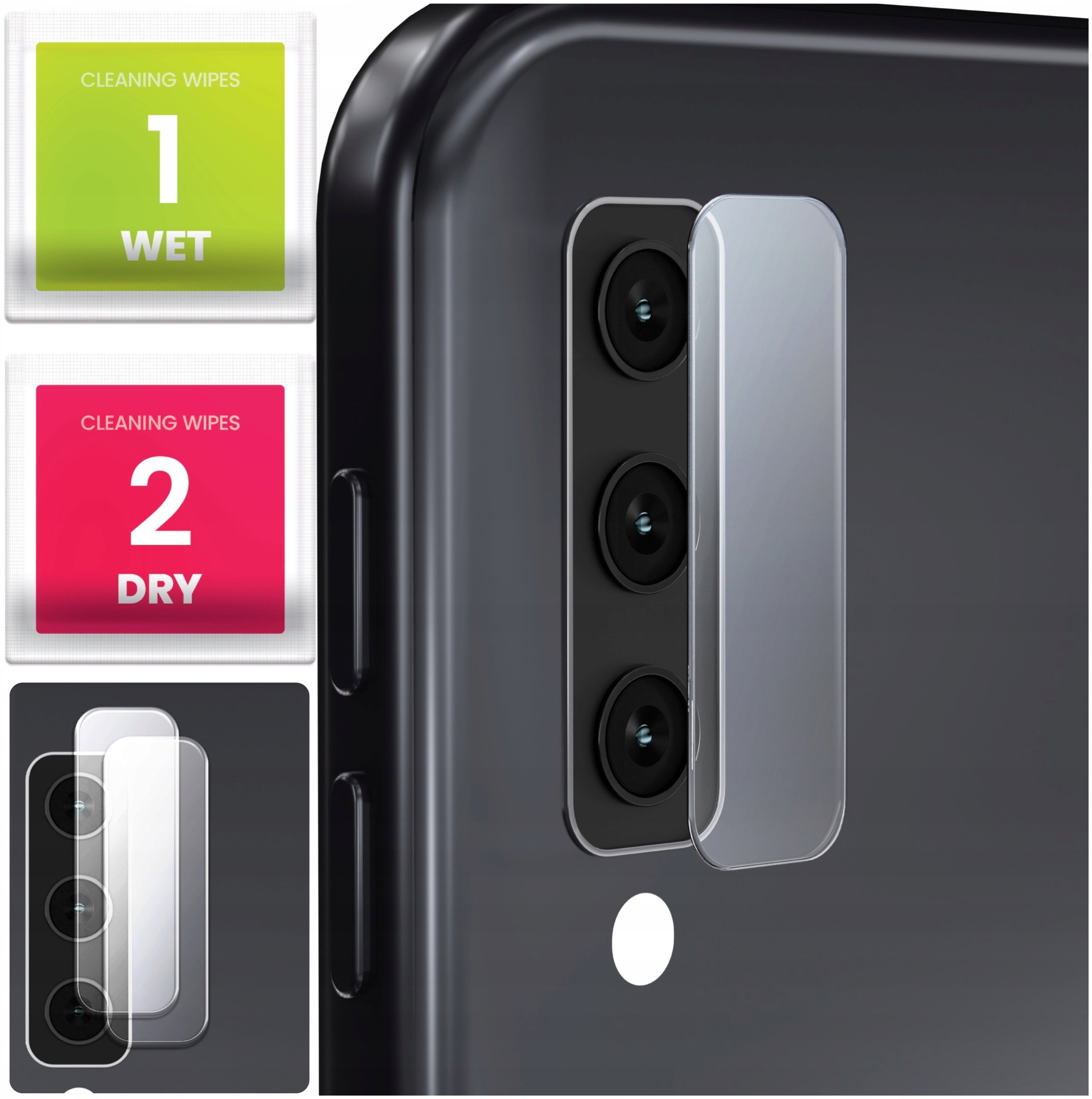 2-PAK Szkło Na Aparat Do Samsung Galaxy A7 2018 (Hartowane, Na Obiektyw)