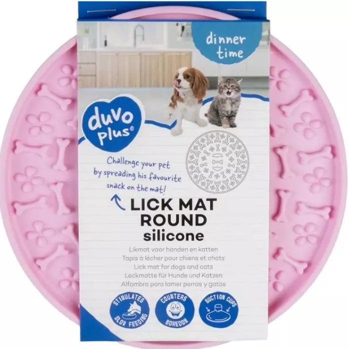 Duvo+ Mata / Lizawka okrągła różowa 15x15x1cm