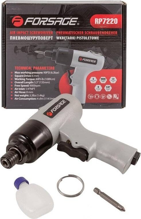 Forsage Wkrętarka pneumatyczna udarowa 1/4"