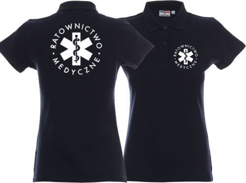 LPP - Promostars Koszulka Polo damska RATOWNICTWO MEDYCZNE granatowa