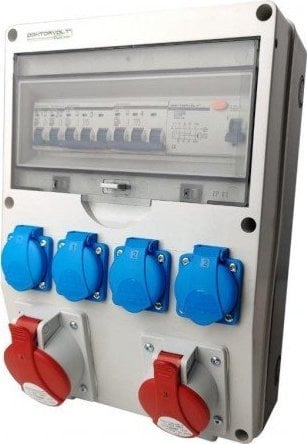 Doktorvolt Rozdzielnica budowlana DV-S/FI 1x 32A 1x 16A 4x 230V IP44 DOKTORVOLT 9918