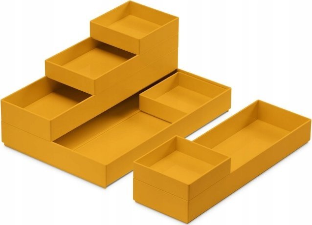 Moxom Zestaw pojemników MOXOM Modular Trays, 250x170x65mm, 7 szt., żółty