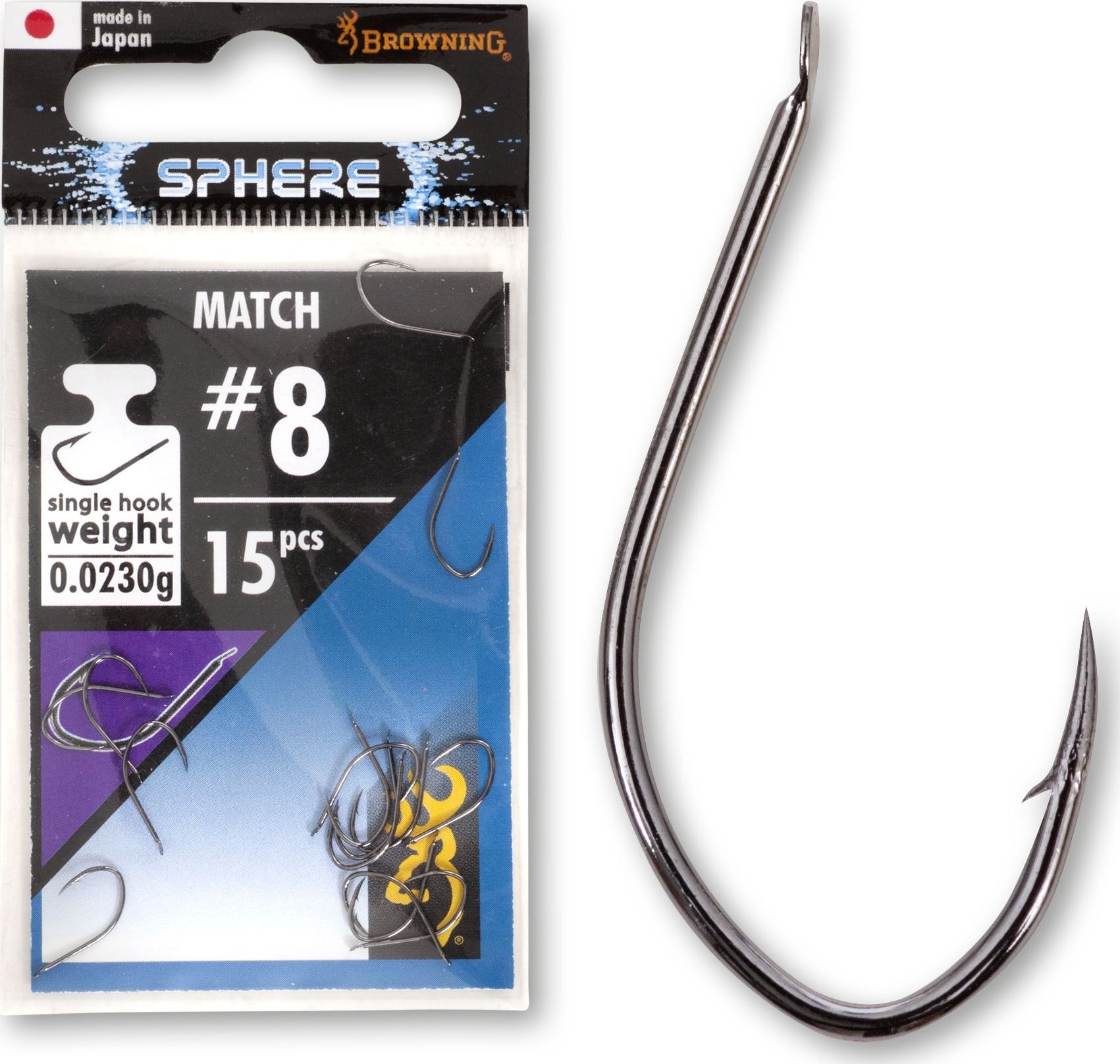 Browning #14 Sphere Match czarny nikiel 2,05kg,4,5lbs Ø0,14mm 100cm 8szt 0,011g (4782014)