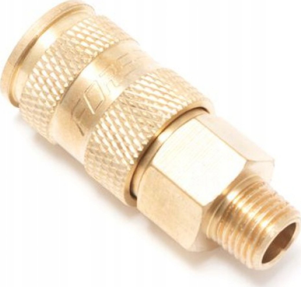 Forsage Szybkozłączka pneumatyczna z zaworem z gwintem zewnętrznym 1/2" (mosiądz)