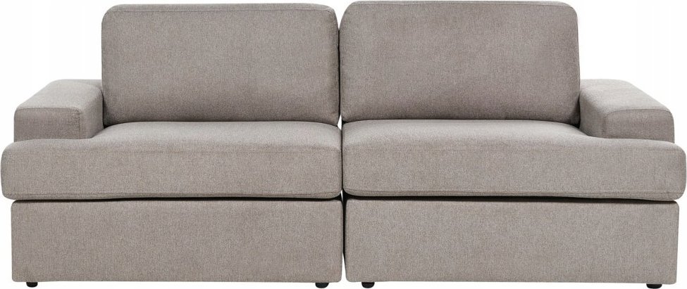 Beliani Sofa 3-osobowa brązowoszara ALLA