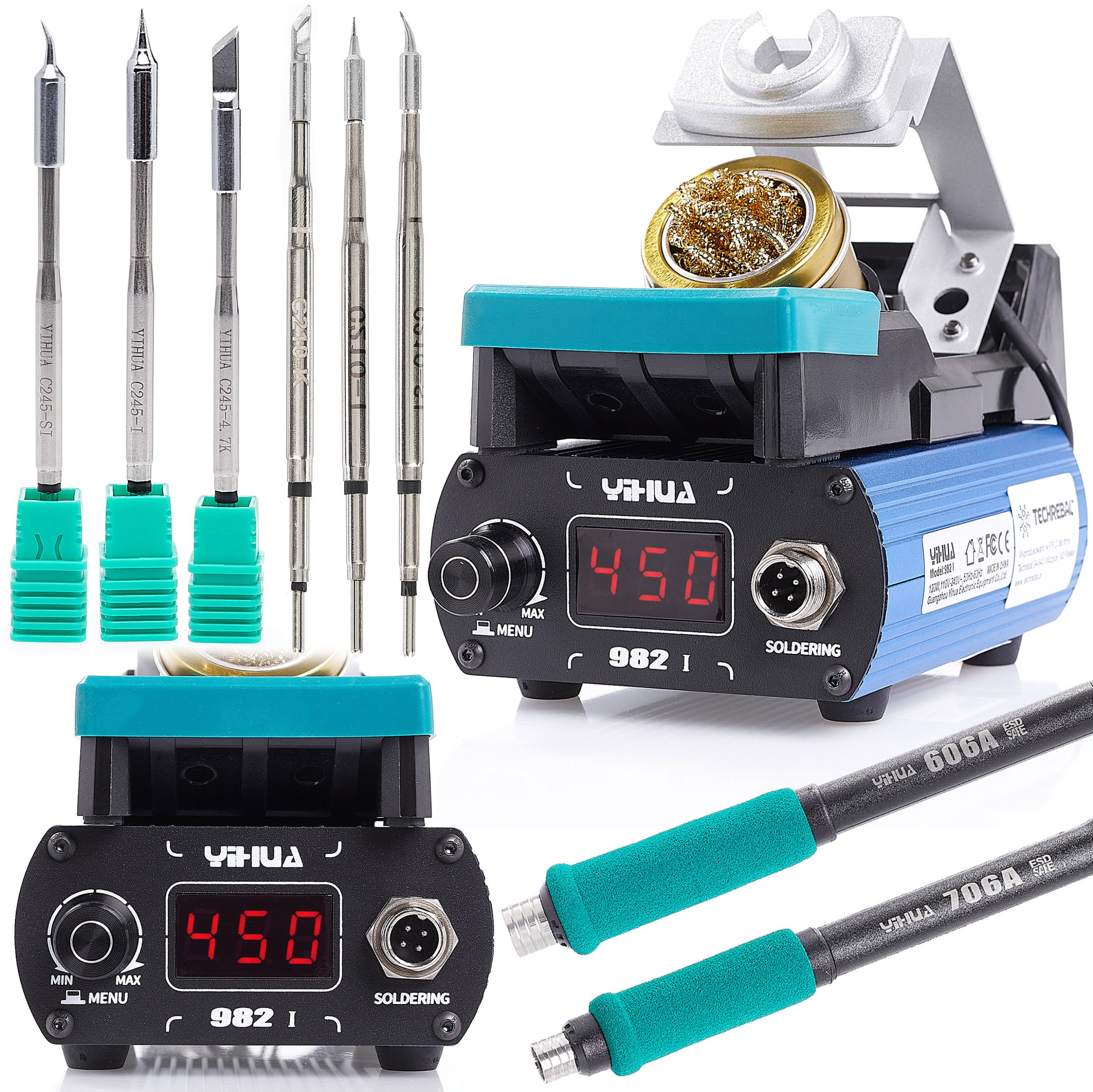 Profesjonalna Stacja Lutownicza Yihua 982-I na Groty C210 C245 6x Grot