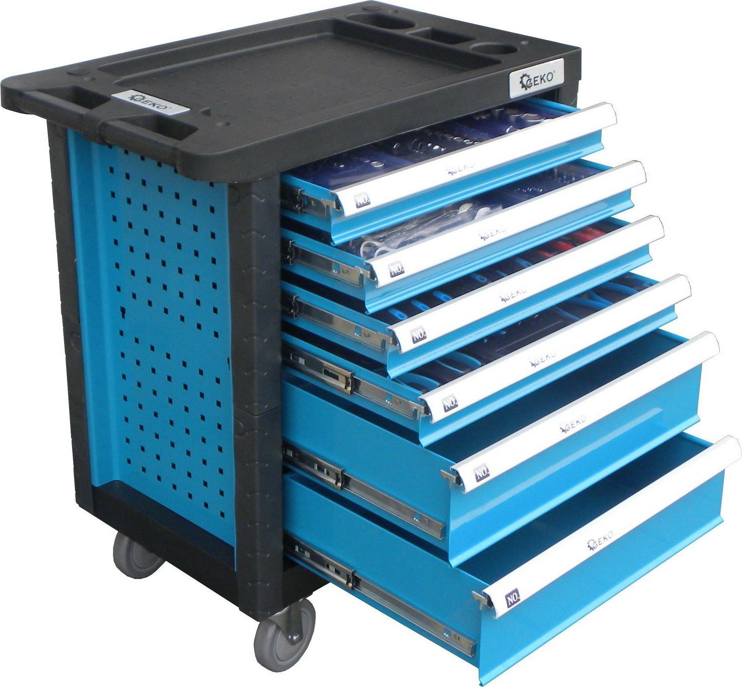 Wózek narzędziowy Triton Szafa narzędziowa z wyposażeniem (245el) G10831 GEKO