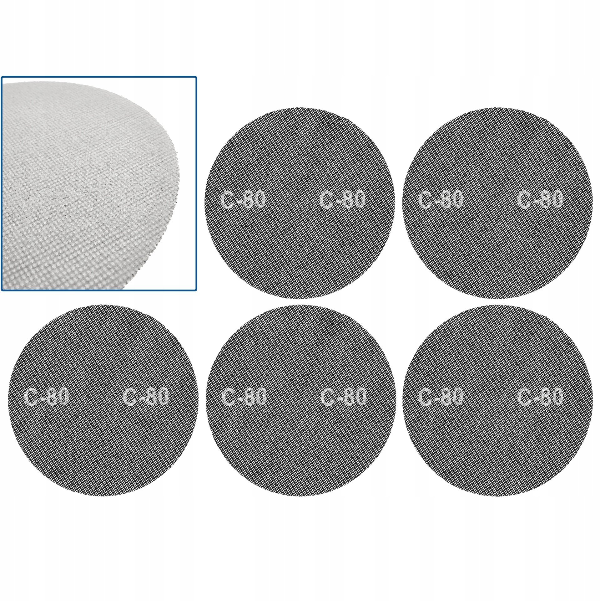 Geko Siatka ścierna na rzep 225mm P80 (5/250)