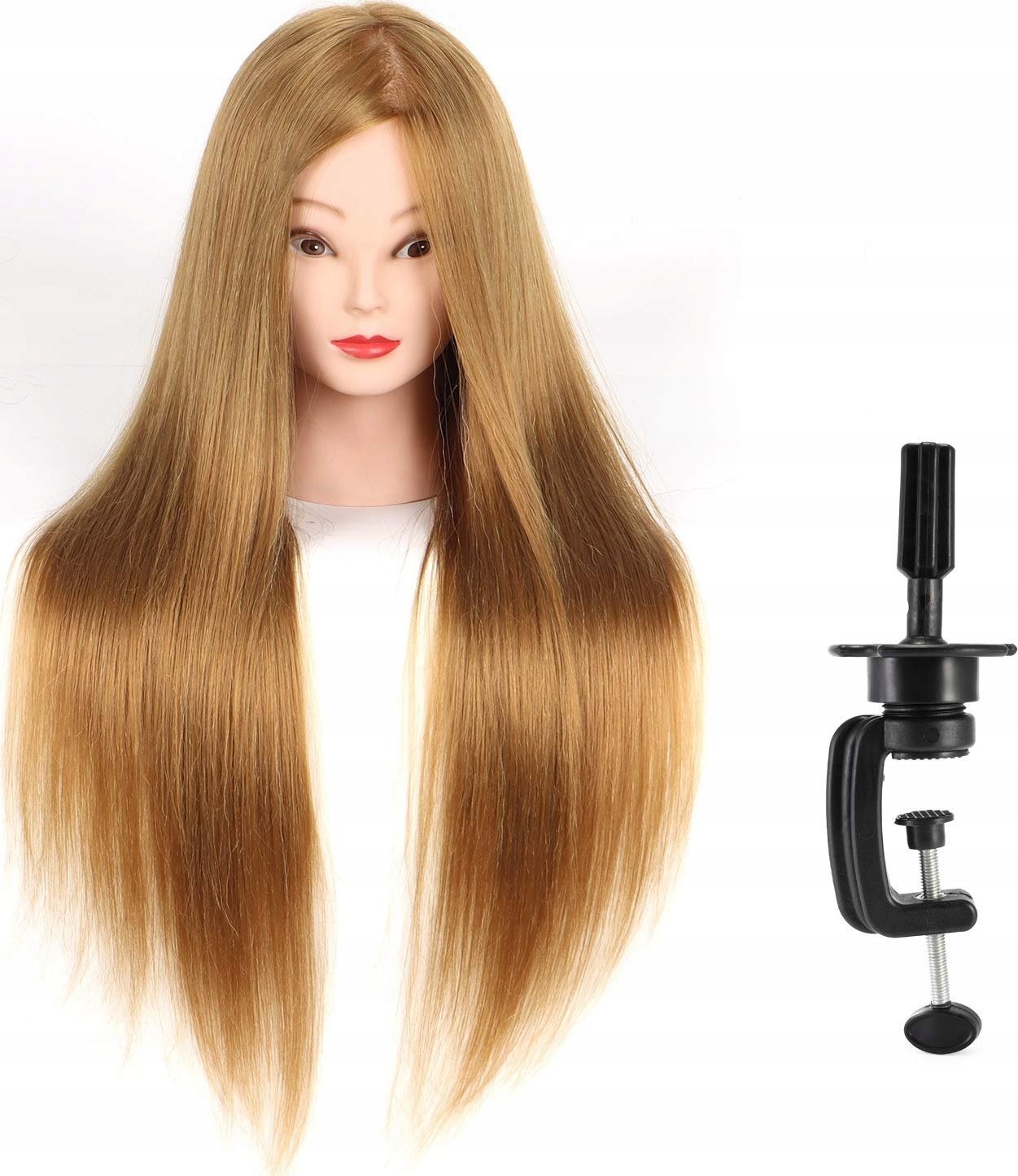 GŁÓWKA FRYZJERSKA TRENINGOWA TERM WŁOS 70cm BLOND2