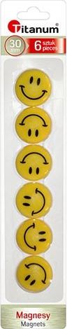 Titanum Magnesy do tablic TITANUM 30mm/6szt. uśmiechy Titanum