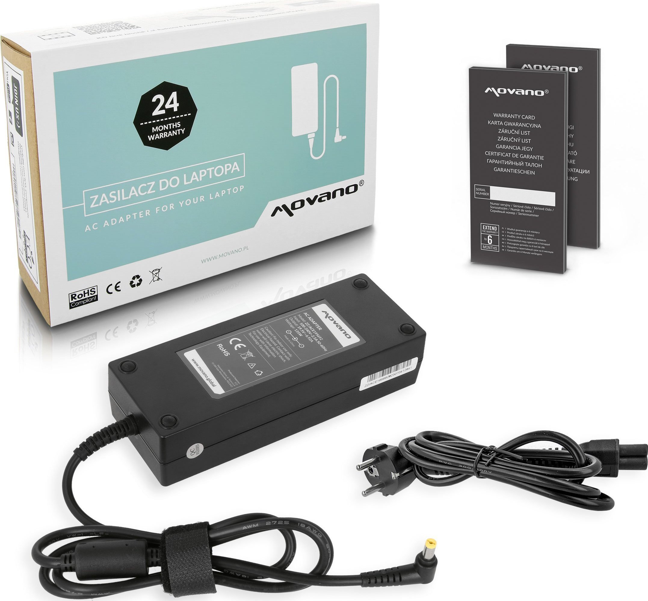 Zasilacz do laptopa 3DSimo Zasilacz ładowarka do Acer 19.5v 6.92a 1350W 5.5x1.7mm