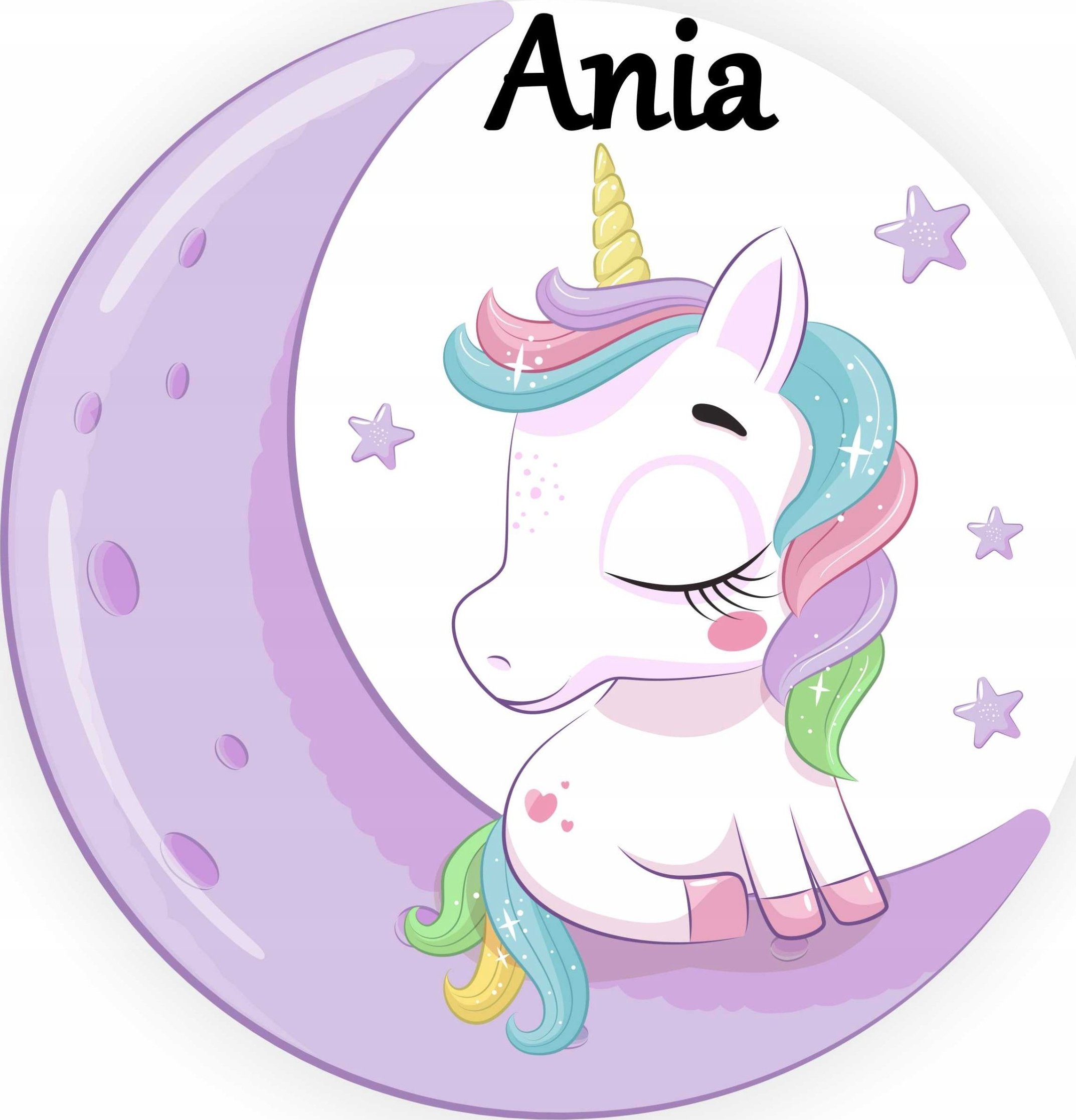 naSciane Lampka nocna księżyc jednorożec kucyk z imieniem