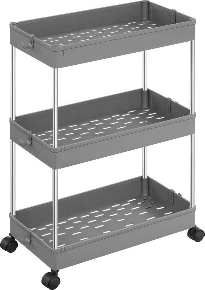 Leobert Szafka na kółkach 3 półki szara - KSC009G01