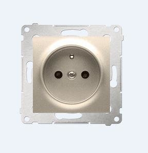 Kontakt-Simon Gniazdo SIMON54 1-krotne z/u 16A IP20 złote - DGZ1Z.01/44