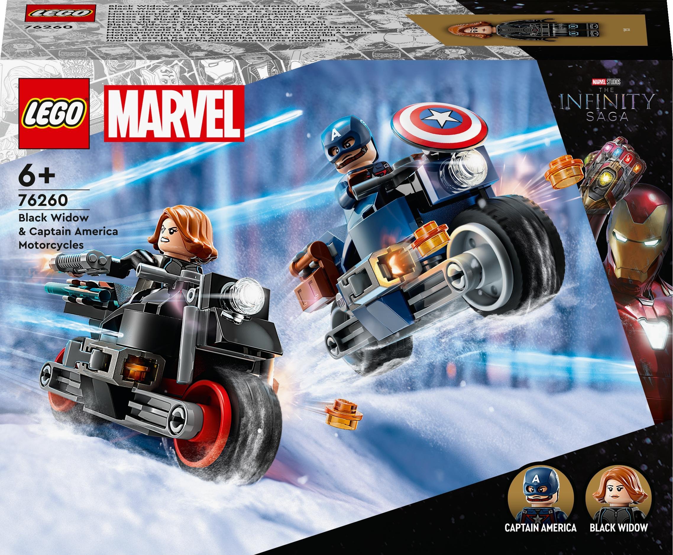 LEGO Marvel Motocykle Czarnej Wdowy i Kapitana Ameryki (76260)
