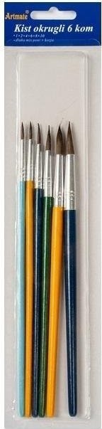 FANDY Pędzel zestaw okrągły 6szt